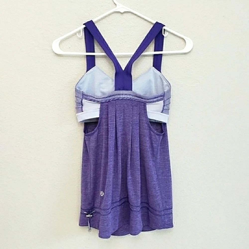 LULULEMON Rest Less Yoga Tank Top Heathered Bruised Berry Size 4